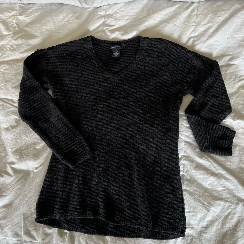 Calvin Klein Jeans Charcoal Knit Sweater